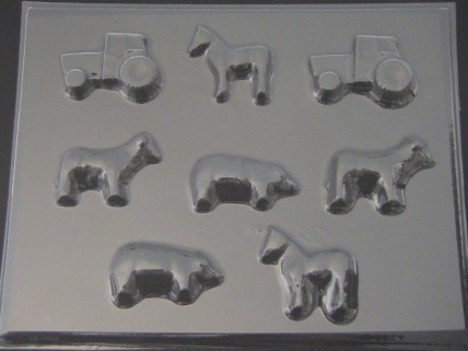 649 Farm Animals Chocolate Candy Mold